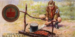 Distintivo di Competenza di Cucina per Scout - Cottura di un Twist, 1929