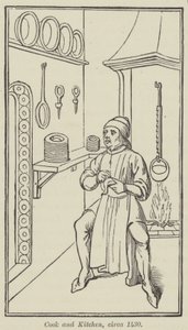Cuoco e Cucina, circa 1430 (incisione)