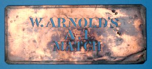 Stencil in rame di W. Arnolds A,1 Match da English School
