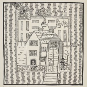 Copia della Mappa di Mockbeggar Hall, con la sua posizione nel vasto paese chiamato ovunque, c.1633, dalla Ballata di Roxborough