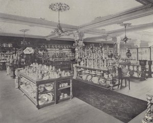 Angolo nelle sale di esposizione della Cina, Harrods (litografia) da English School