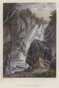 Corra Linn, vicino a Lanark, Scozia da English School