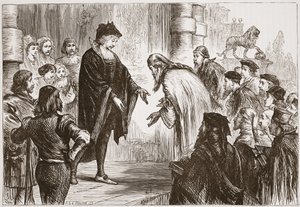 Cosimo I riceve i suoi amici e clienti, illustrazione da La storia del protestantesimo di James Aitken Wylie (1808-1890), pub. 1878 da English School