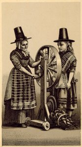 Costumi del Galles: Filatrice da English School