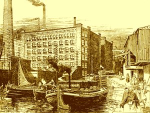 Mulini di cotone, Miles Platting, Manchester, da "Cassell