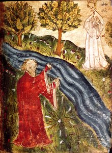 Il sognatore con la fanciulla della perla, c.1375-1400 da English School