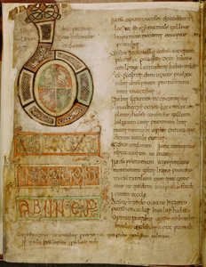 Cotton Tiberius C. II, f.5v Iniziale 