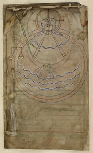Cotton ms tiberius c vi f007v Rappresentazione diagrammatica della Creazione, illustrazione dal 