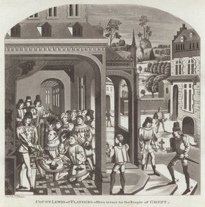 Il conte Luigi delle Fiandre offre condizioni al popolo di Gand