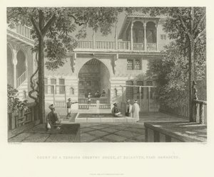 Corte di una casa di campagna turca, Salahyeh, vicino a Damasco, 1837