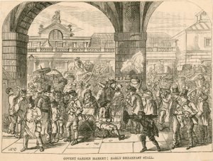 Mercato di Covent Garden, Londra: bancarella per la colazione presto