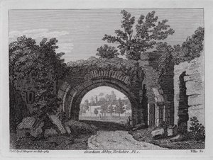 Abbazia di Coverham, Yorkshire (incisione) da English School