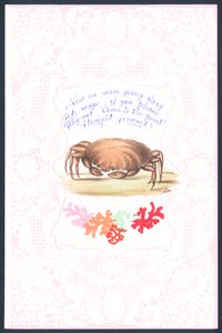 Biglietto di auguri con granchio
