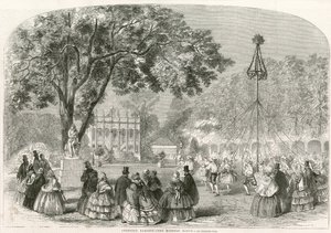 Giardini di Cremorne, Londra, la danza del palo di maggio da English School