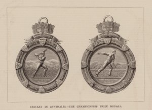 Cricket in Australia, medaglie del campionato (incisione)