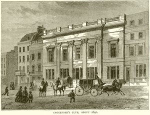 Crockfords Club, circa 1840 da English School