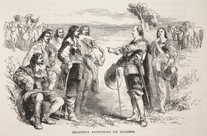 Cromwell che si rivolge ai suoi soldati