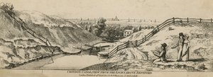 Veduta del Croydon Canal dalle chiuse sopra Deptford