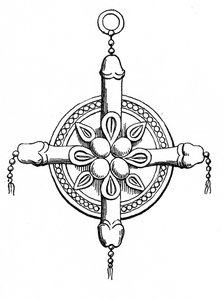 Crux Ansata raffigurante genitali maschili e femminili
