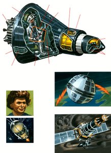 Sezione trasversale della navicella Mercury da English School