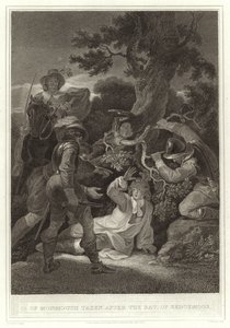 Duca di Monmouth catturato dopo la battaglia di Sedgemoor (incisione) da English School