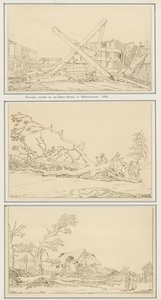 Danni causati dalla Grande Tempesta a Roehampton, 1780 da English School