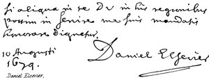 Daniel Elzevier