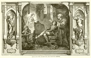 Dante nello studio del pittore Giotto da English School