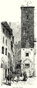 Casa di Dante, Firenze (incisione)