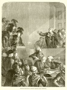 Danton che si difende davanti al Tribunale da English School