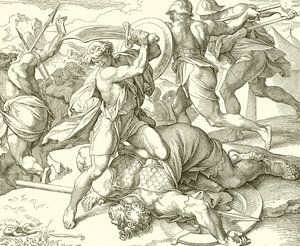 Davide uccide Golia di Gat