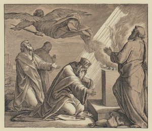 La Sottomissione di Davide al Giudizio di Dio (incisione) da English School