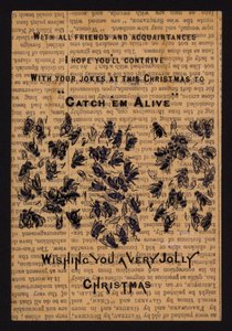 Mosche morte, biglietto di auguri di Natale da English School