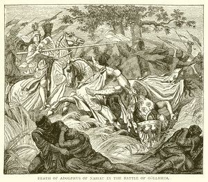 Morte di Adolfo di Nassau nella battaglia di Göllheim