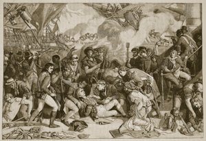 Morte di Nelson, illustrazione da Cassells Illustrated History of England