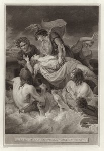 La morte del principe Guglielmo, figlio di Enrico I da English School