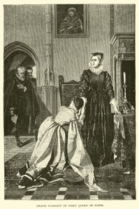 Mandato di morte di Maria Regina di Scozia da English School