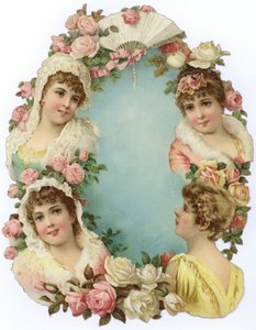 Decorazione con ritratti di donne