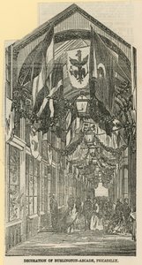Decorazione della Burlington Arcade da English School