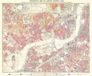 Mappa descrittiva della povertà di Londra, 1889