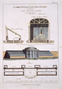 Progetto per una serra e due case delle pesche, 1806