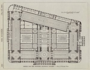 Progetto per la Galleria Nazionale, Piano del Piano Principale (incisione) da English School
