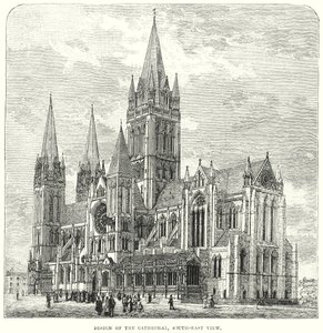 Progetto della cattedrale, vista da sud-est (incisione) da English School