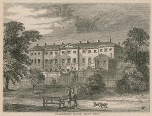 Devonshire House, Londra, circa 1800 da English School