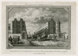 Devonshire Place e Wimpole Street dalla New Road, St Marylebone da English School