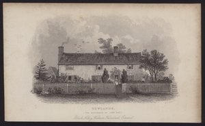 Dewlands, residenza di John Ray, Black Notley, Witham Hundred, Essex (incisione)