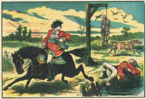 Dick Turpin spara a Pooly, il ladro, su Hounslow Heath da English School