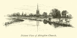 Vista distante della chiesa di Abingdon