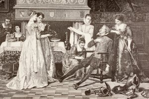 Don Chisciotte nella casa del Duca e della Duchessa (litografia) da English School