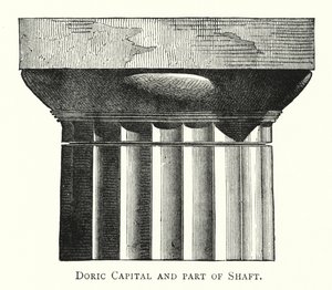Capitello Dorico e parte del Fusto (incisione)
